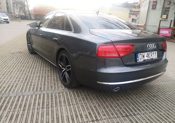 Audi A8 cena 97500 przebieg: 253000, rok produkcji 2013 z Wrocław małe 67